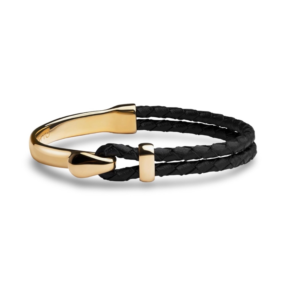 Elegant Black and Gold Bracelet